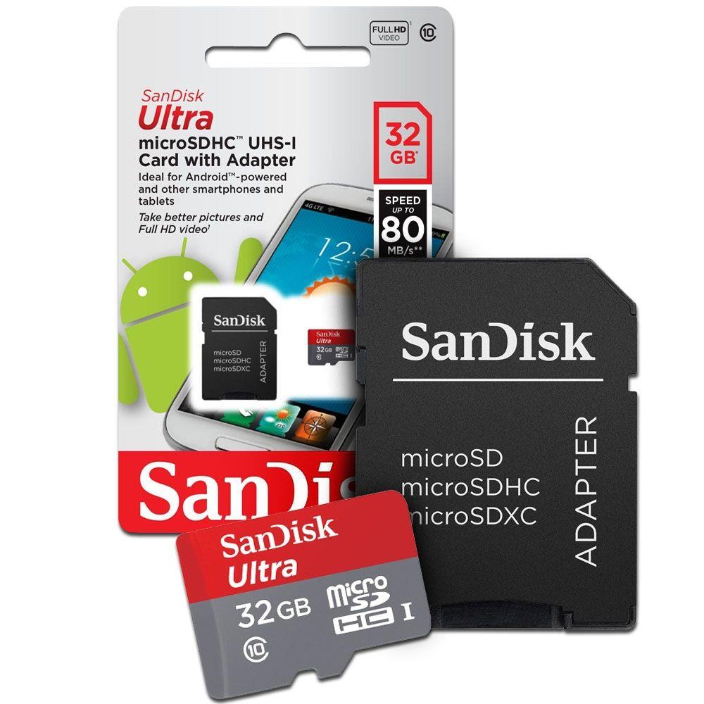 Clique Aqui para Comprar Cartão SD Card Sandisk 32G GB